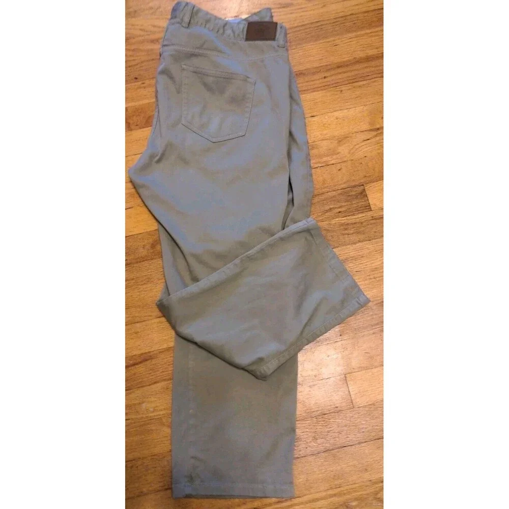 Peter Millar Men's 40 x 29 Ultimate Sateen Khaki Zip Pocket Golf Pants Crown EUC